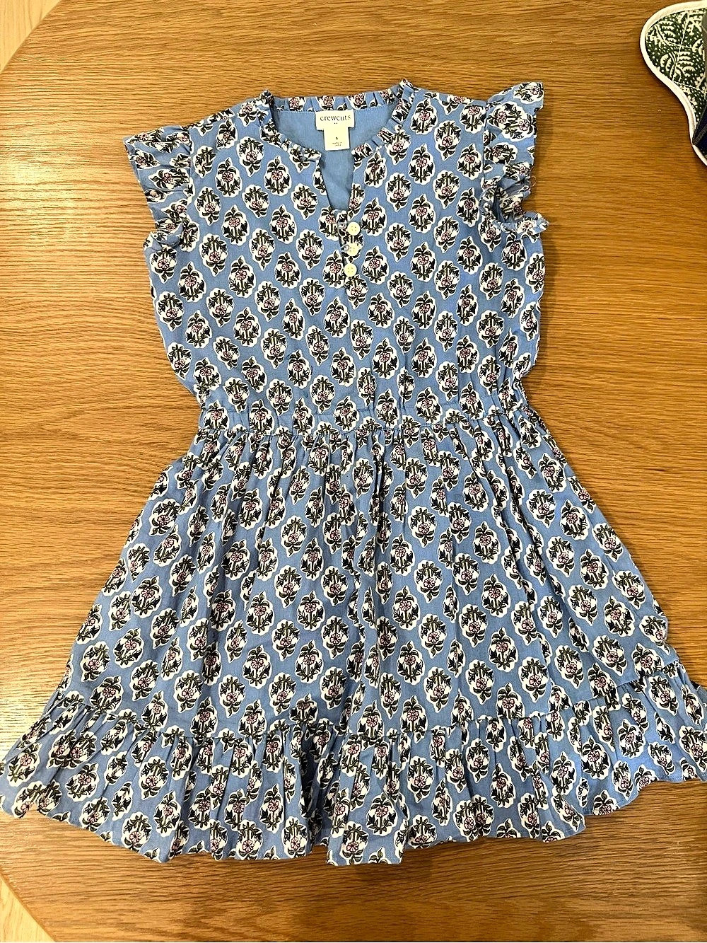 crewcuts Floral Mini Dress Blue & Multicolor Size 5